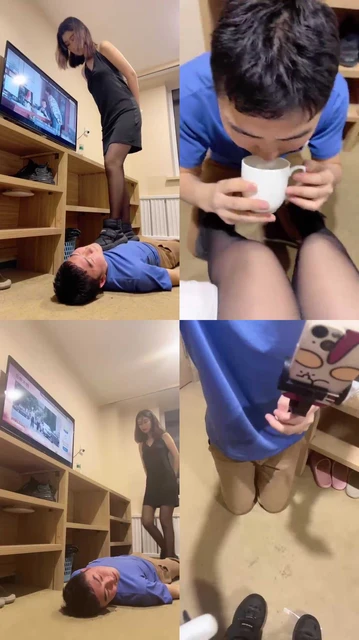 【玲玲】雪地靴黑丝全体重踩/圣水喝【双视角版】