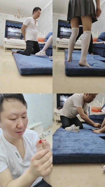 【米噢】学生主多双鞋超狠踢裆/闻舔裸足深喉