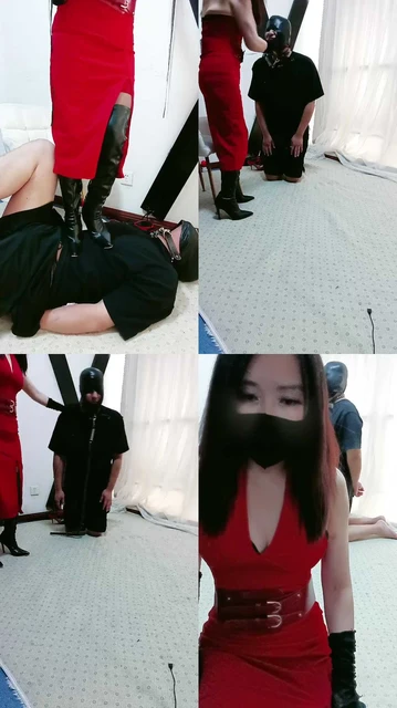 【冰炫】捆绑长靴黑丝刑具重度虐打【下】