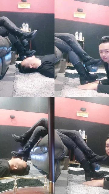 【小贱mt】主播短靴踩脚垫直播【双视角版】