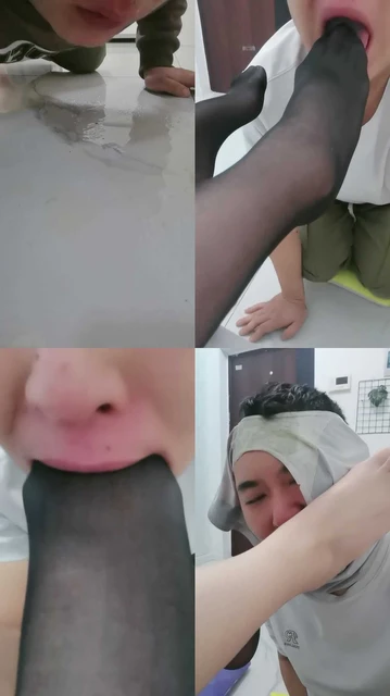 【明明】品尝主人的黑丝脚脏内裤