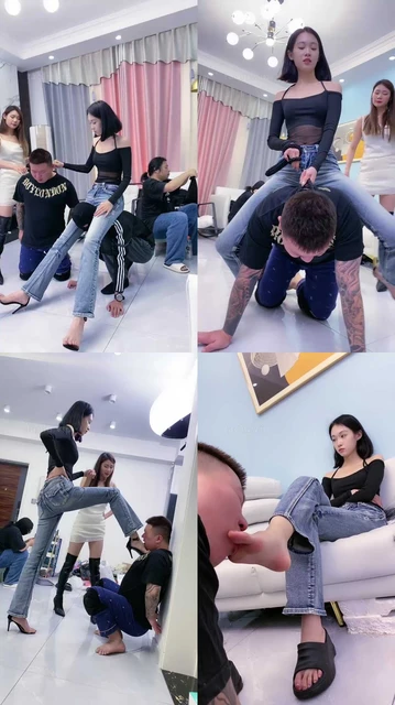 【麋鹿银儿】双S身高差羞辱-骑脖子耳光/跳舞毯/裸足踩脸