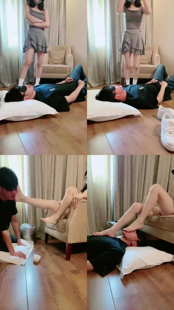 【晨希】空军小白鞋踩踏踩脸/插嘴【完整版】