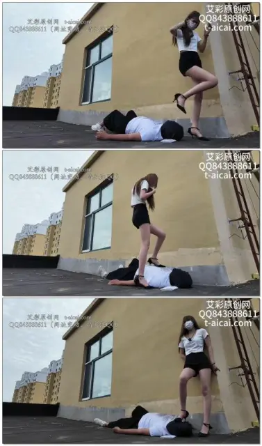 【chnnsct1818】室外调教天台高跟鞋初次踩踏练习