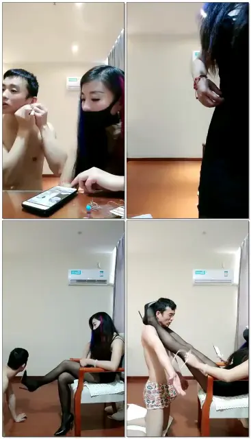 【Yaotiao女王】针扎耳眼闻屁股舔鞋数据线抽狗奴