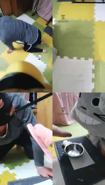 【Lisa宝宝】调教中舔脚喂食