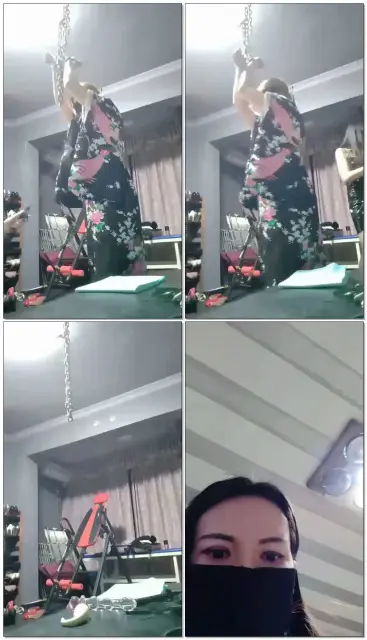 【圣蒂祖宗的母狗】吊绑、足插蓝狐狗嘴