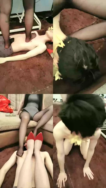 【雨嘉S】双奴女奴现场调，教导奴调教男奴