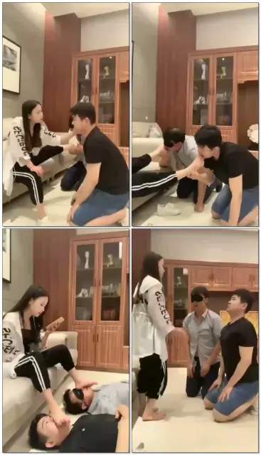 【灵灵】虐双奴,舔鞋,舔脚,踩踏
