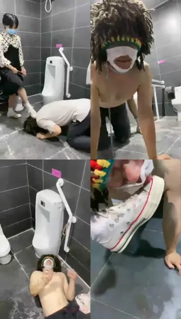 【美离子】厕所调教,鞋底清洁器赏赐圣水,帆布鞋白袜【43分钟】【普清】