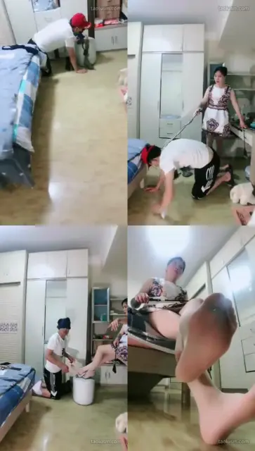 【瑾玲女王】抓到一只偷闻丝袜的狗