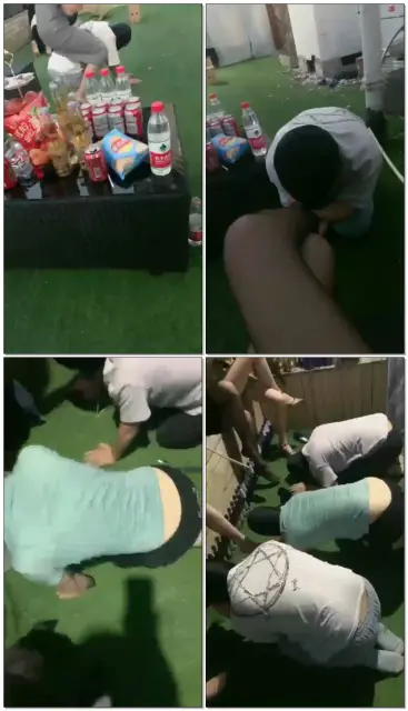 【群S】天台的调教party，视觉盛宴，6女王3狗狗【30分钟】【普清】