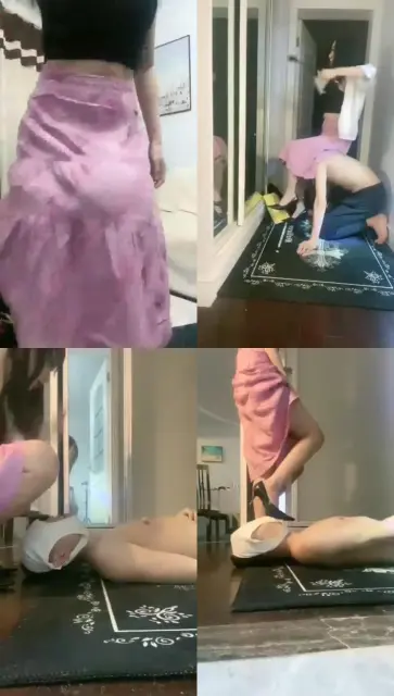 【伊茜】钻红裙,裙子里的世界爽死了