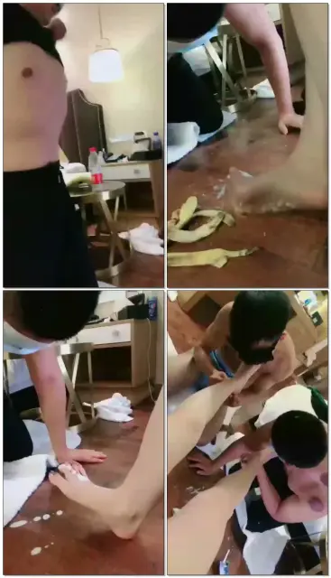 【茹雪】用脚喂狗狗的夜宵，裸足喂食