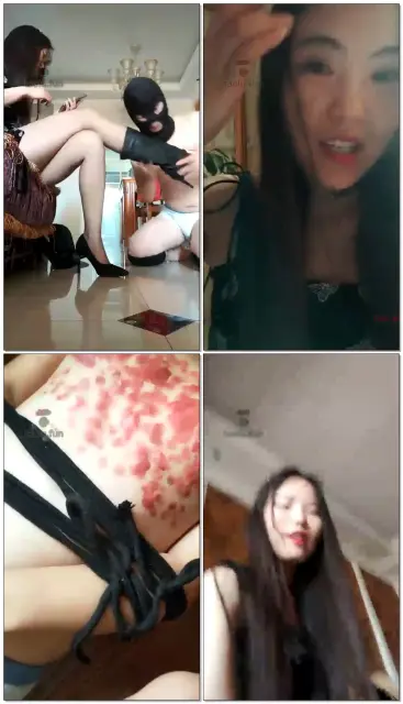 【蕊闻女神】长腿高靴薄丝诱惑调教钻胯滴蜡脚喂食