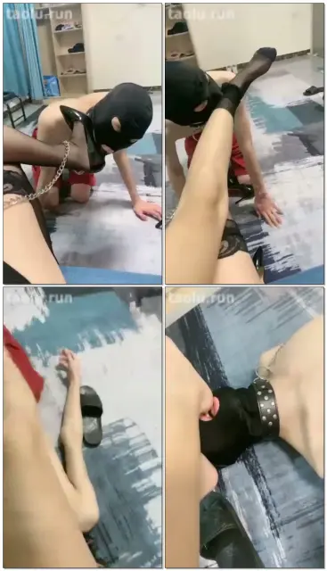 【希希s】圈养狗开发（2）高跟黑丝狗奴驯直接圣水+口水