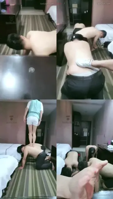 【阳光夫妻S】一狗狗带两朋友来犯贱