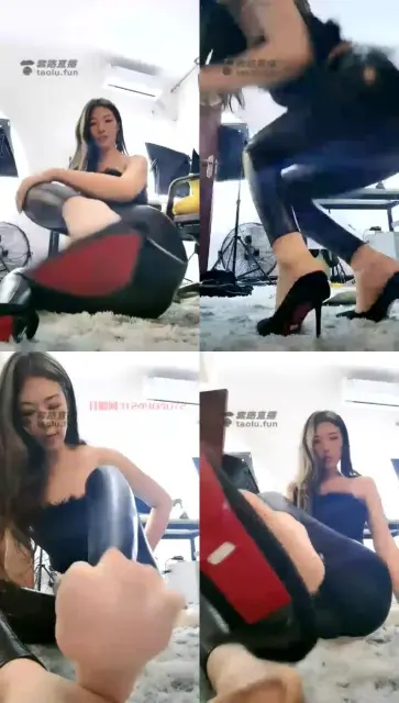 【冷御大大】皮裤高跟坐脸红绿灯