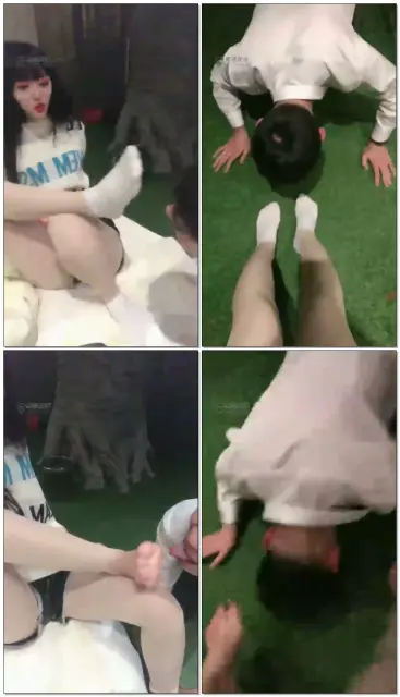 【浅夏S】宾馆调狗绿帽羞辱场,遛狗骑马踩踏口水舔脚闻袜子