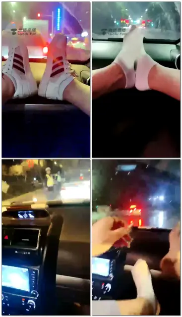 【冷御大大】滴滴车上调戏司机,让他舔脚