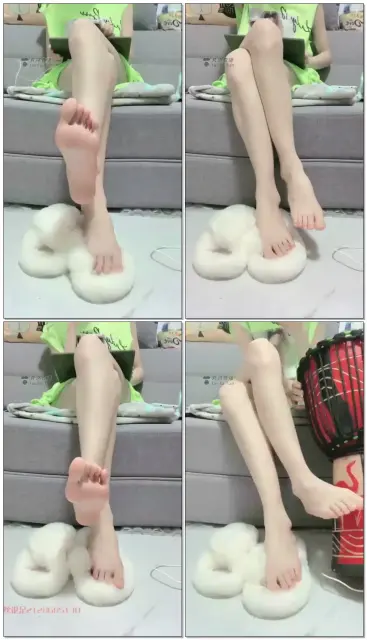 【海拉女神】极品美脚白毛棉拖赏心悦目