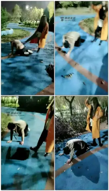 【千羽S】户外藤条踢踹贱畜