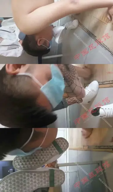 【女神联盟】性感黑色网袜美脚调教家奴舔脏鞋底