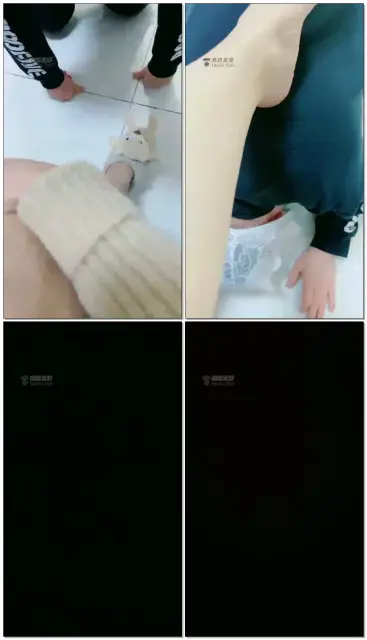 【短发S】可爱棉拖美脚玩狗喝圣水