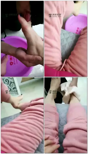 【纯钧女王】内裤套头上狗嘴伺候洗脚