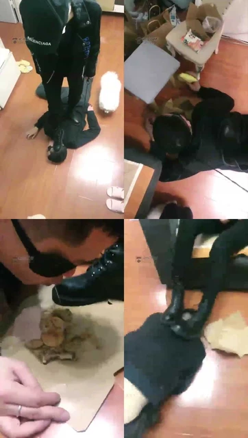 【蔓蔓s】调教久违的文文，靴底喂食