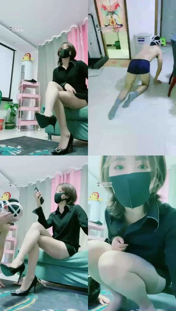 【美离子】妈妈教训儿子,耳光舔鞋腿绞夹头