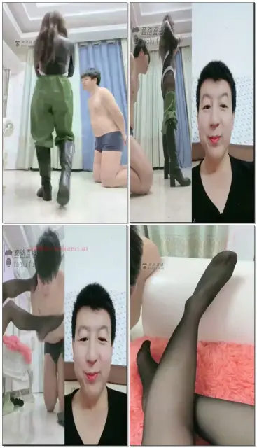 【兔粉粉女皇】耳光逼问，脱衣诱惑