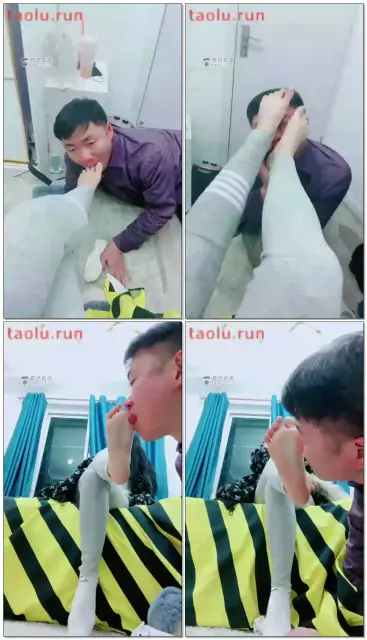 【悠悠S】白袜美脚羞辱狗东西，舔脚钻胯脚耳光