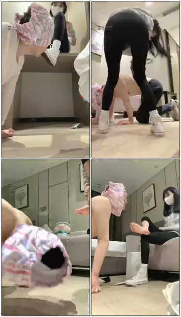 【阿月】帆布鞋舔鞋底,足深喉脚耳光,口水踢裆