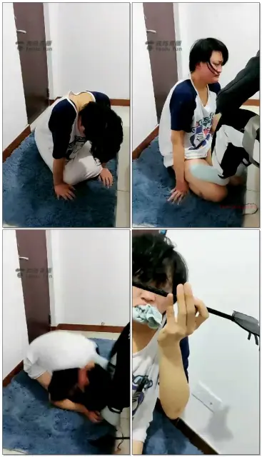 【冰女王】期待已久的调教女奴,耳光,羞辱,含棉袜罚跪