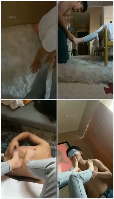 【ice-冰瞳】牛仔裤玩狗奴舔脚脚