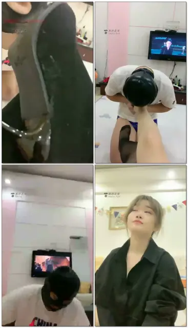 【肆琪S】小狗狗舔脚伺候黑丝