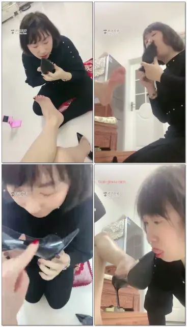 【歌迪丝】三婶舌头刷高跟,里里外外都舔干净