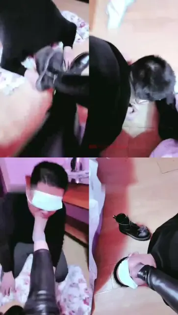 【林夕女王】舔脏鞋底丝袜脚,裸足深喉