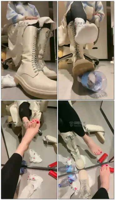 【强抚S】长靴棉袜裸足