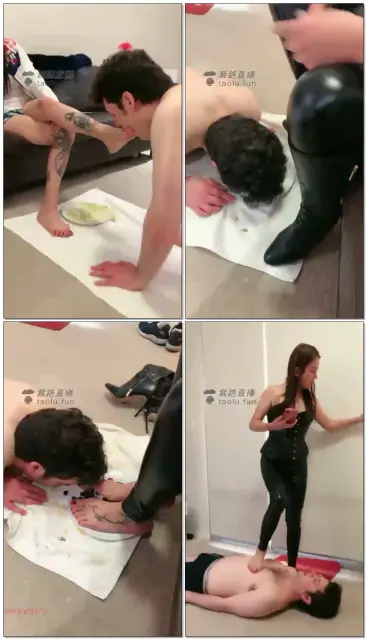 【简公主】调教澳洲狗，闻棉袜，裸足脚喂食，舔脚（2021-2-21）