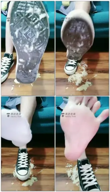 【晨希S】帆布鞋口水羞辱踩香蕉