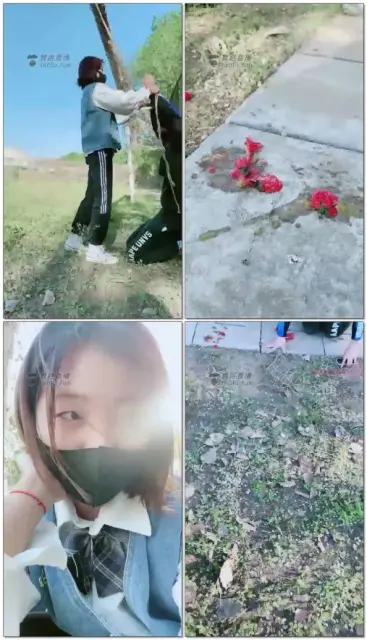 【美离子】户外羞辱体育狗,边骑车,边遛狗,踩踏喂食骑马