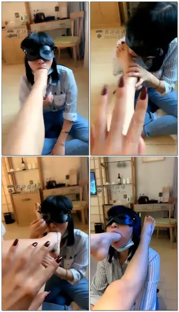 【歌迪丝】(女奴)猫咪她妈被我开发成功了,太骚!指导舔脚