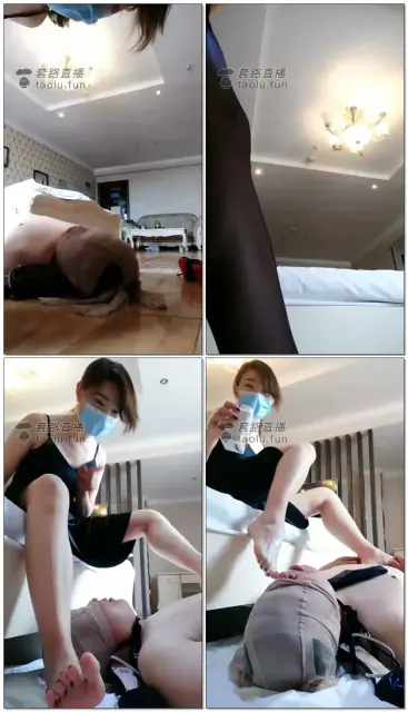 【暖狐S】新人第一次，钻胯踩踏恋足耳光，黑丝喂食裸足洗脚水，内容丰富