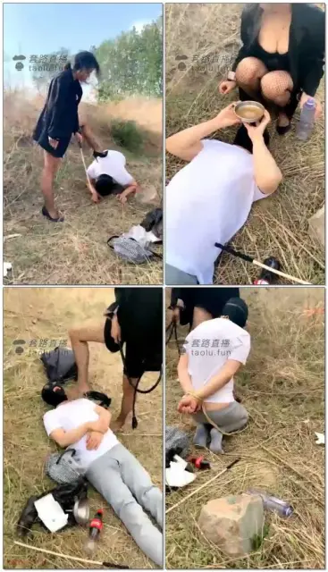 【鹿梦兮】户外呕吐圣水，全体重踩踏，耳光口水鼻涕，你想要的都有