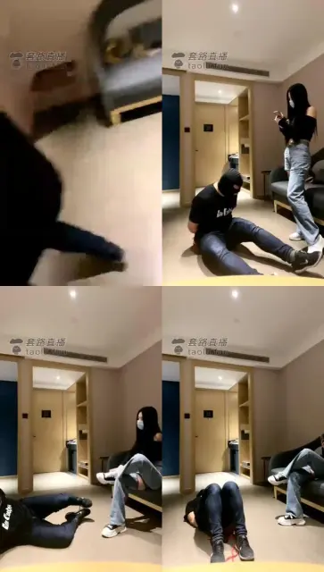 【仙女殿下】下班回家发现邻居在偷闻鞋暴力提档+手脚耳光+踹档踢成废物