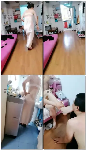 【嘉馨女主】暴打，刁难!强制舔男素人脚丫，日常做家务