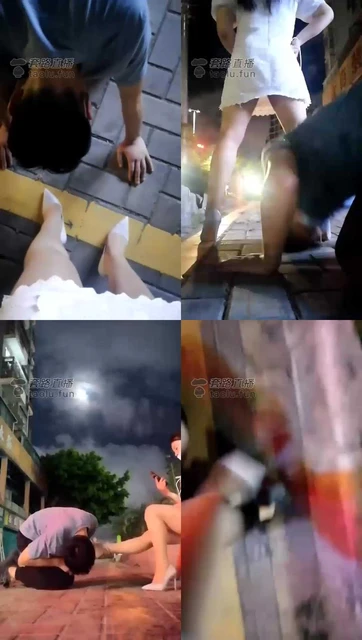【香颜S】户外钻跨羞辱高跟深喉,踩手指,踩头,舔脚趾,舔丝足,舔鞋底