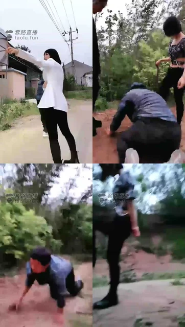 【黛颜S】户外狠踢碰瓷男路人围观